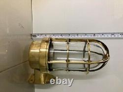 Antique Vintage Style Old Marine Ship Solid Brass Swan / Wall Light 3 Pcs