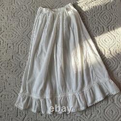 Antique Vintage Very Old Linen/Cotton Skirt XS