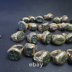 Antique Vintage Wonderful Near Eastern Old Jade Stone Animal Carved Rare Seal