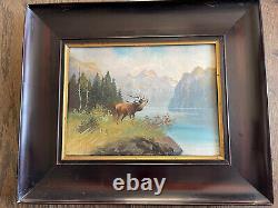 Antique, Vintage oil painting, Over 100 Years Old, Landscape, Europe signed