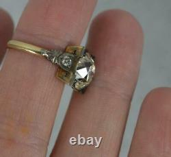 Antique Vs 3.36ct Old Cut Diamond and 18ct Gold Solitaire Engagement Ring