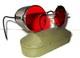 Antique WWII Red Welsh Goggles Sunglasses Spectacles Vtg Old Steampunk Glasses