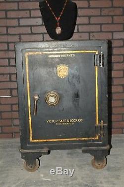 Antique old VICTOR SAFE & Lock Company vintage original