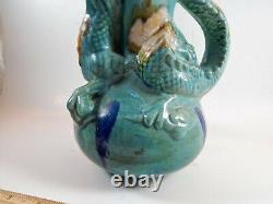 Antique or Vintage Chinese Japanese Ceramic Dragon Teapot Ewer Old Stickers 10