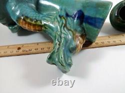 Antique or Vintage Chinese Japanese Ceramic Dragon Teapot Ewer Old Stickers 10