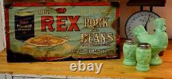 Antique primitive old pork beans sign kitchen grocery general store farmhouse