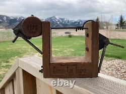 Antique, vintage old time clothes line titener tool, extremely rare