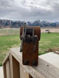 Antique, vintage old time clothes line titener tool, extremely rare