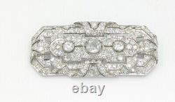 Art Deco Old Cut Diamond Platinum Brooch Antique/Vintage one of a kind
