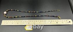 Asian Trade Old Antique Vintage Glass Beads Magic Eye Agate Beads Necklace