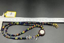 Asian Trade Old Antique Vintage Glass Beads Magic Eye Agate Beads Necklace