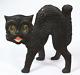 Authentic Vintage Antique Halloween Die Cut Black Cat Very Old