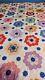 BEAUTIFUL Old Antique QUILT Hand Stitched GRANDMOTHERS FLOWER GARDEN 80X80