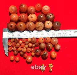 Beautiful Himalayan Tibetan Trade Antique Vintage Old Carnelian Agate Beads Mala