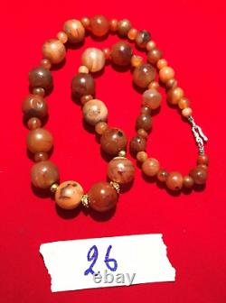 Beautiful Himalayan Tibetan Trade Antique Vintage Old Carnelian Agate Beads Mala