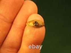 Beautiful Little Old Vtg Antique Ladies Girls 10k Yellow Gold & Blue Topaz Ring