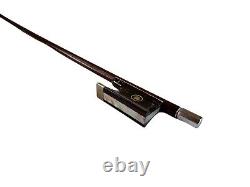 Beautiful Old Antique VTG Silver Mother of Pearl Ebony Fine Quality Violin Bow