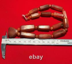 Beautiful Vintage Old Antique Pre Ankor Carnelian Agate Beads Necklace Cambodia