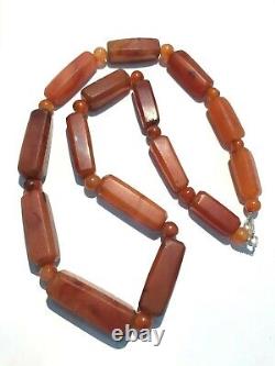 Beautiful Vintage Old Antique Pre Ankor Carnelian Agate Beads Necklace Cambodia