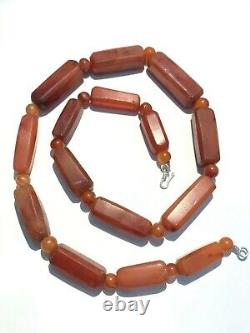 Beautiful Vintage Old Antique Pre Ankor Carnelian Agate Beads Necklace Cambodia