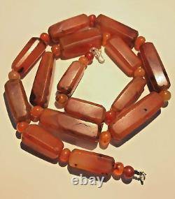 Beautiful Vintage Old Antique Pre Ankor Carnelian Agate Beads Necklace Cambodia