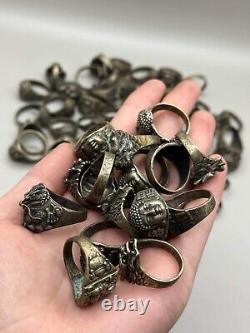 Brass Unique Antique near Eastern old brass mix antique unique 100 piece Ring