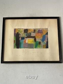 CAPTIVATING ANTIQUE MID CENTURY MODERN ART ABSTRACT OIL PAINTING OLD VINTAGE 60s