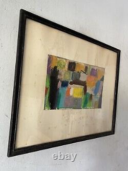 CAPTIVATING ANTIQUE MID CENTURY MODERN ART ABSTRACT OIL PAINTING OLD VINTAGE 60s