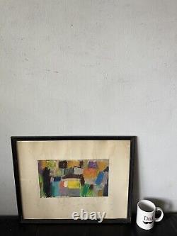 CAPTIVATING ANTIQUE MID CENTURY MODERN ART ABSTRACT OIL PAINTING OLD VINTAGE 60s