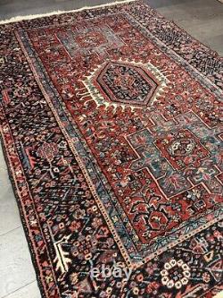 Ca. 1910 Amazing old antique oriental rug 6.2x4.5 ft