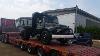 Classic Old Vintage Antique Bedford Tipper Truck On Low Loader