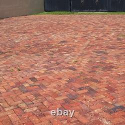 Clay Brick Terracotta Driveway Old Chicago Pavers Pool deck 4x8x2 Rustic Antique