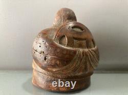 Collection Antique Vintage Chinese Old Bamboo Carved Old Man Figure Statue Art