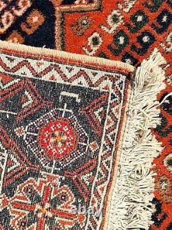 Delightful Old Sharbabaki Rug Geometric Hand Knotted Wool Rug