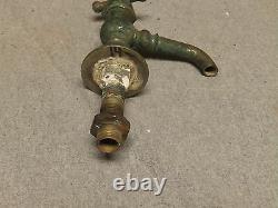 Early Antique Nickel Brass Hot Or Cold Sink Faucet Old Peck Bros Plumbing 35-18J