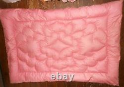 Eiderdown Feather Antique Vintage Rose Pink Single Bed Cotton Sateen Old Downton