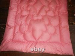 Eiderdown Feather Antique Vintage Rose Pink Single Bed Cotton Sateen Old Downton