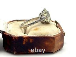 Estate Art Deco 5.03 Ct. Old European Cut Diamond Platinum Engagement Ring