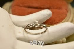 Estate antique vintage platinum ring w. 52 ct old mine cut oval diamond center