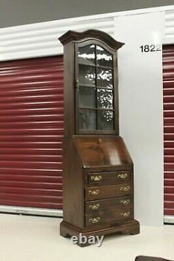 Ethan Allen Old Tavern Antiqued Pine Secretary With Bookcase Cabinet #12- 9512