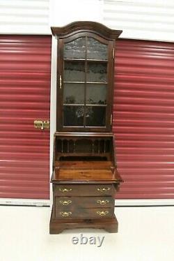 Ethan Allen Old Tavern Antiqued Pine Secretary With Bookcase Cabinet #12- 9512