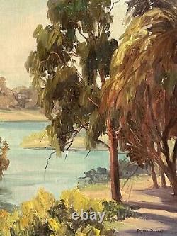 Eugene Dunlap Antique California Plein Air Landscape Oil Painting Old Vintage 50