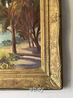 Eugene Dunlap Antique California Plein Air Landscape Oil Painting Old Vintage 50