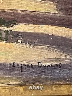 Eugene Dunlap Antique California Plein Air Landscape Oil Painting Old Vintage 50