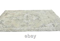 Floral Medallion Stone-Washed Muted 5'2X8'5 Antique Vintage Oriental Rug Carpet