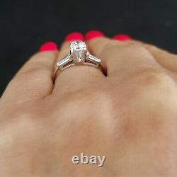 GIA G/ VS2 Old Mine Cut Diamond Platinum Ring Engagement Vintage Estate Gift