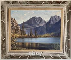 GORGEOUS OLD ANTIQUE CALIFORNIA PLEIN AIR LANDSCAPE OIL PAINTING VINTAGE 1950s