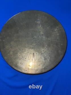 Genuine Brass Antique Islamic Persian Astrolabe Extremely Old Engraved 1700