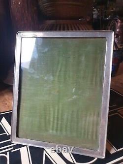 HUGE Antique vintage old hallmarked Silver photo Frame Birmingham 1919