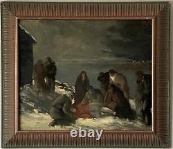 Hilde Kayn Antique Impressionist Oil Painting Old Vintage Modern Ashcan New York